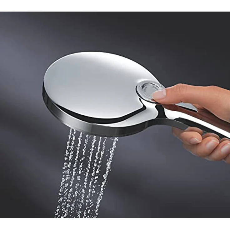 Grohe Rainshower SmartActive 130, Duschbrause mit 3 Strahlarten, 9,5 l/min Durchflussrate, DripStop und Antikalksystem – Bild 4
