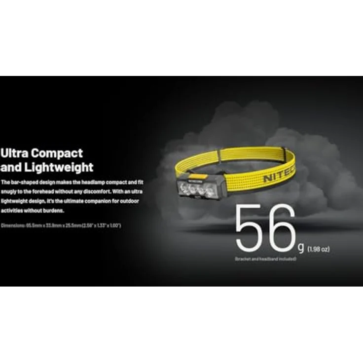 Nitecore NU27-600 Lumen Stirnlampe, USB-C, 3 unterschiedliche Farbtemperaturen, Rotlicht (schwarz) – Bild 2