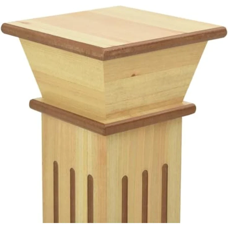 vidaXL Blumenständer Klassischer Säulen-Pflanzenständer Helles Holz 17x17x66 cm (1 St) – Bild 5