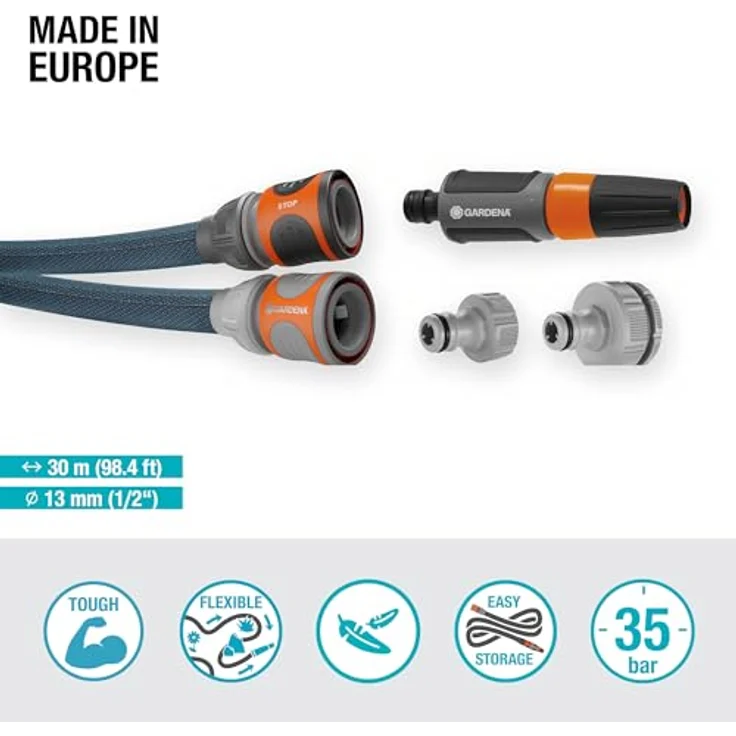Gardena Textilschlauch Liano Xtreme 1-2 , 30 m Set – Bild 2