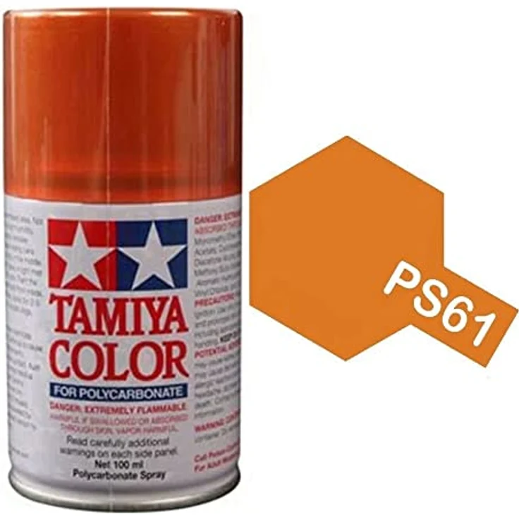 TAMIYA 86061 PS-61 Metallic Orange Polycarbonat 100ml - Sprühfarbe für Plastikmodellbau, Modellbau und Bastelzubehör, Sprühfarben für den Modellbau – Bild 4