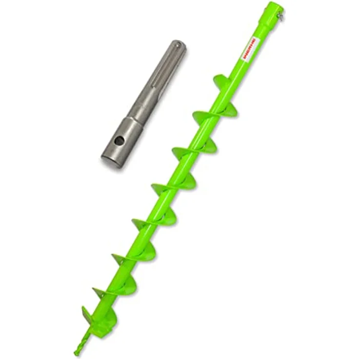 WERHE Erdbohrer 80mm mit SDS Max Adapter – Robuster Stahl für Baumpflanzung und Zaunbau, präzise Bohrspitze, kompatibel mit Bosch und Makita Bohrmaschinen – Bild 1