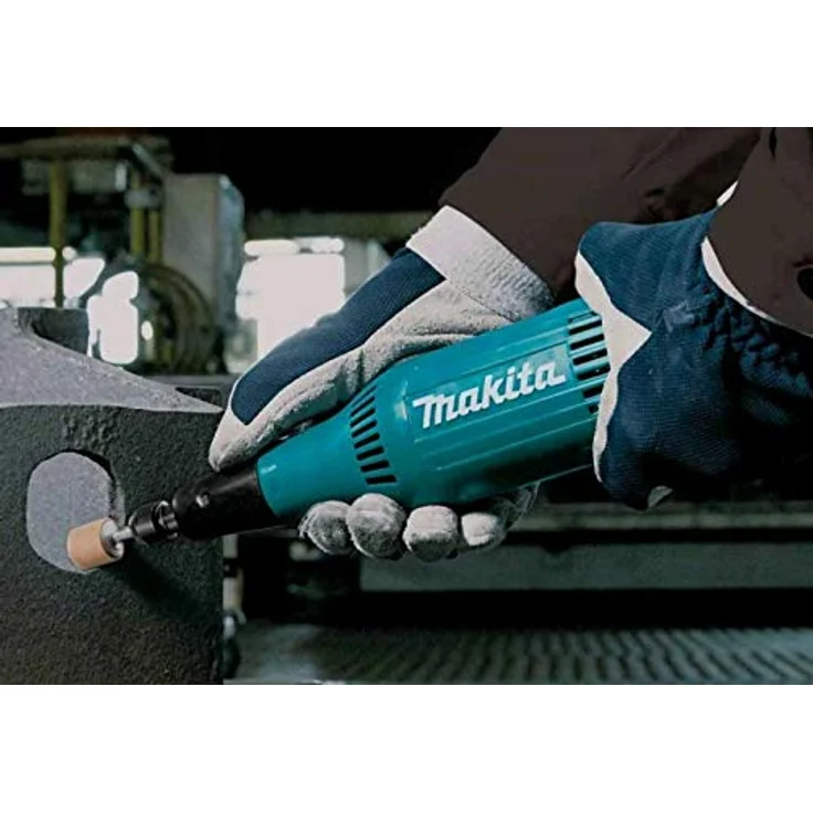 Makita GD0603 Geradschleifer 6 mm, 240 W, Schwarz, Blau – Bild 4