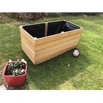 Gartenwelt Riegelsberger Elegantes Hochbeet Kräuterbeet Pflanzbeet Lärche Gemüsebeet 195x100cm Höhe 71 cm aus Lärchenholz 27mm glatt