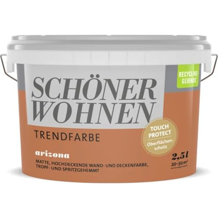 SCHÖNER WOHNEN FARBE Wandfarbe SW Trend Arizona 1558, matt, 2,5L, hochdeckend, scheuerbeständig, allergikerfreundlich – Bild 2