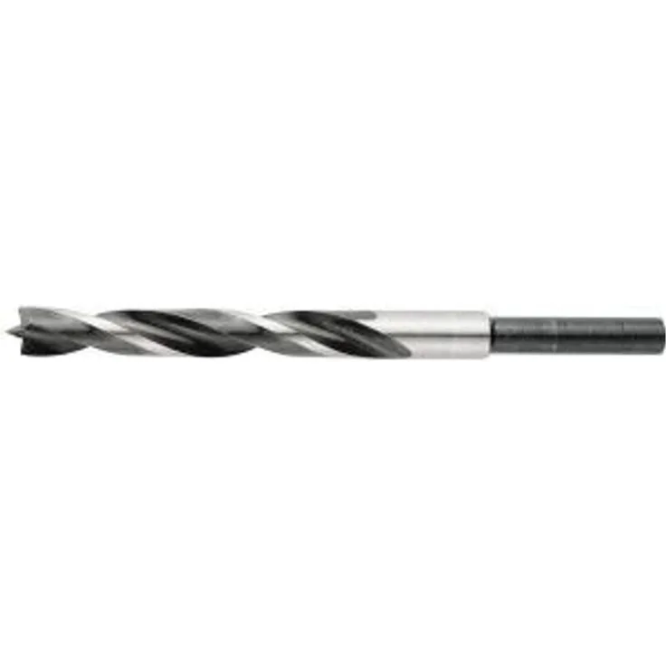 FORTIS Holzspiralbohrer 18 mm, geschliffene Zentrierspitze, zylindrischer Schaft, geeignet für Hart- und Weichholz, in SB-Kunststofftasche