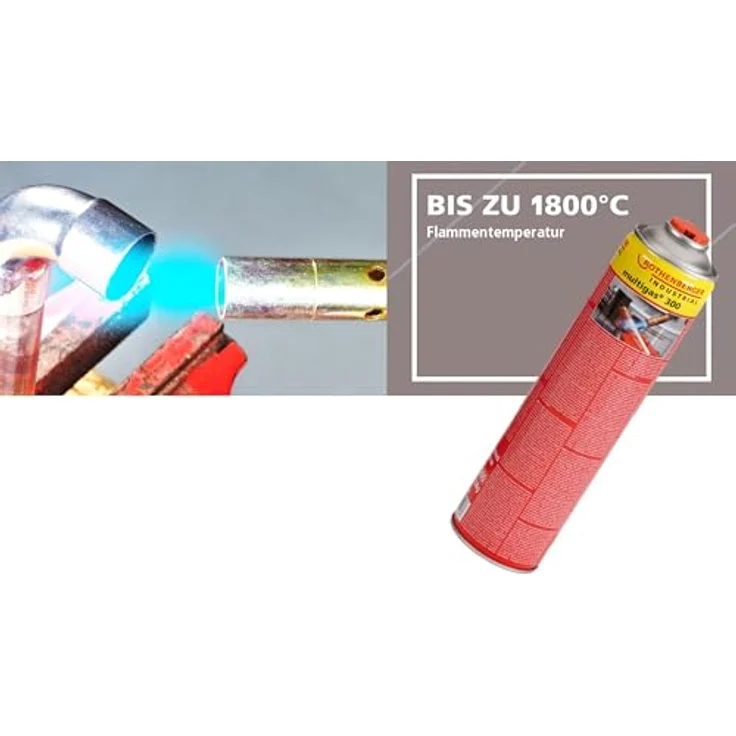 Rothenberger Multigas 300 - Duopack Vorteilspack 2x 600 ml, Anschluss: 7/16“ EU Norm - Preisvergleich – Bild 4