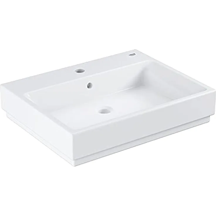 GROHE Cube Keramik | Aufsatzwaschtisch 60 cm - inkl. Befestigungsset | alpinweiß | 3947700H
