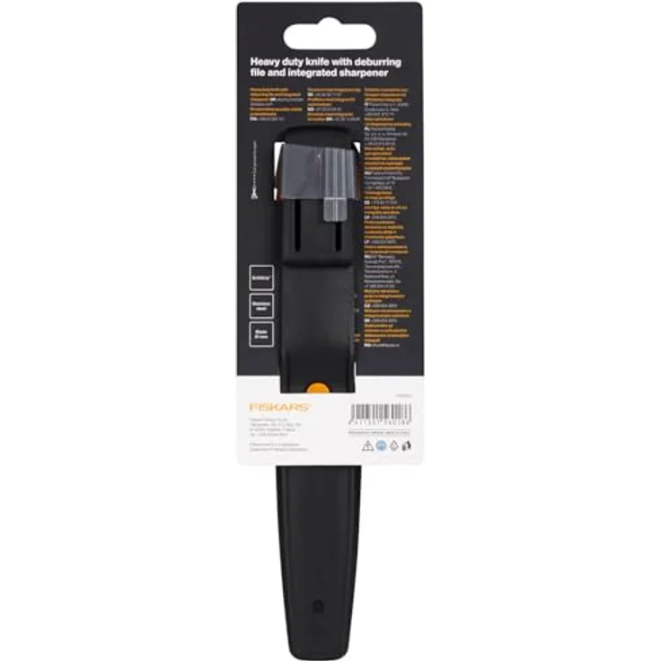 Fiskars Hochleistungsmesser inklusive Holster mit integriertem Messerschärfer, Gesamtlänge: 21,9 cm, Schwarz-Orange-Grün, 1023619 – Bild 11