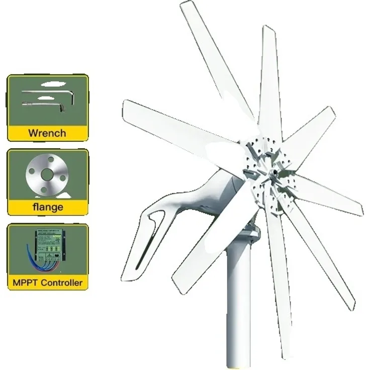 OEM Windturbinegenerator SS1000, 1000W Leistung, 24V mit MPPT Controller, hohe Effizienz und robuste Konstruktion