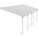 Canopia by Palram Terrassenüberdachung Alu Feria 3X7.30 Polycarbonat Hohlkammerplatten Pergola 730 x 300 cm Weiss zur Überdachung ihrer Terrasse