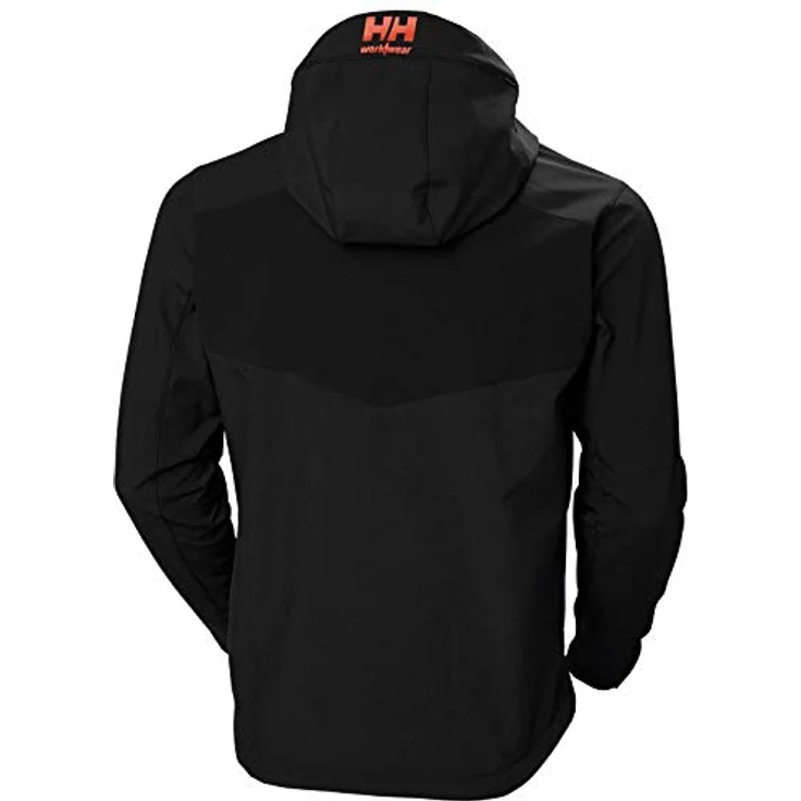 Helly Hansen Chelsea Evolution, Arbeitsjacke aus Softshell mit Wasserabweisung und YKK® Reißverschluss, schwarz, 3XL – Bild 2