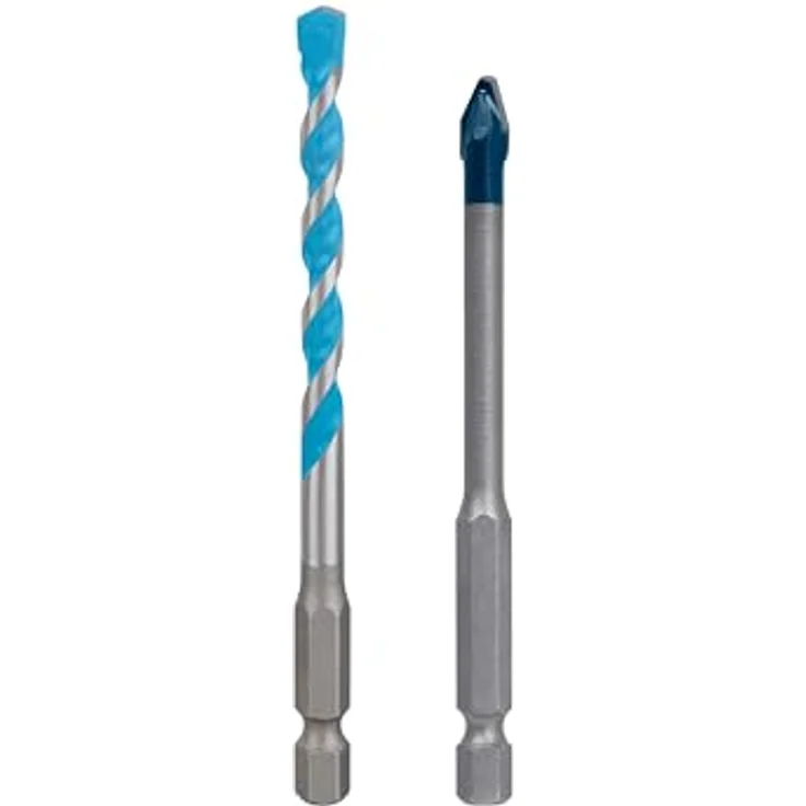 Bosch Expert HEX-9 Hard Ceramic + HEX-9 Multi Construction Bohrer, 6 mm, 2-tlg., präzise Bohrtechnik für Fliesen und Bauwerkstoffe – Bild 1