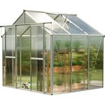 GFP Gewächshaus Saphir 3 aus Alu 259x195 cm ca. 8 mm Doppelstegplatten formstabil & witterungsbeständig - Made in Austria