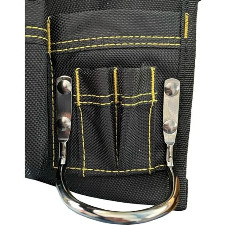 CAT Werkzeugtasche 980568I, unbestückt mit 5 Außentaschen, Hammerschlaufe und elastischen Innenfächern, schwarz – Bild 4