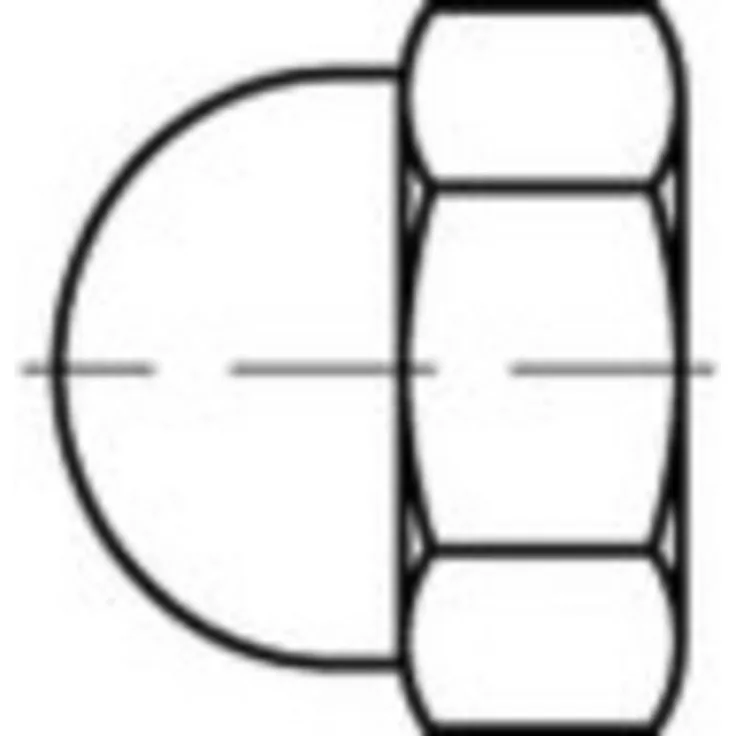 TOOLCRAFT Zierkappen TO-5455395, Kunststoff Schutzkappen für Schrauben, schwarz, 50 Stück