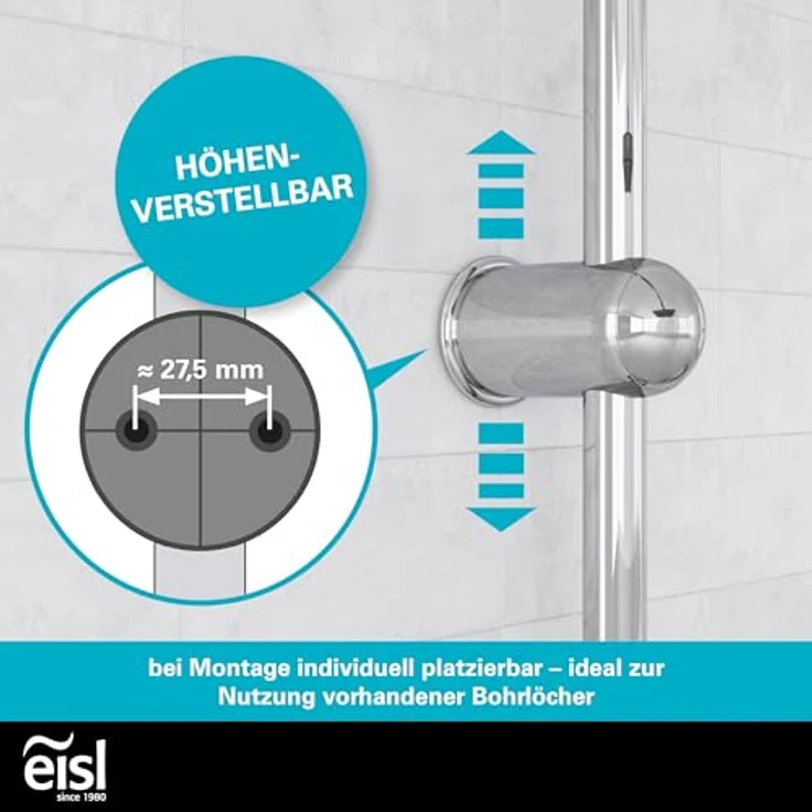 Schütte Brausegarnitur EASY ENERGY, Höhe 102 cm, 1 Strahlart(en), höhenverstellbar, Antikalk, Edelstahl – Bild 6