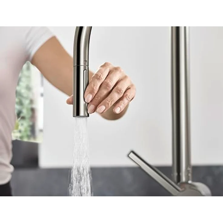hansgrohe 210 Talis M54, Küchenarmatur mit ausziehbarem Schlauch und 2 Strahlarten, inkl. sBox zur Schlauchaufbewahrung – Bild 6