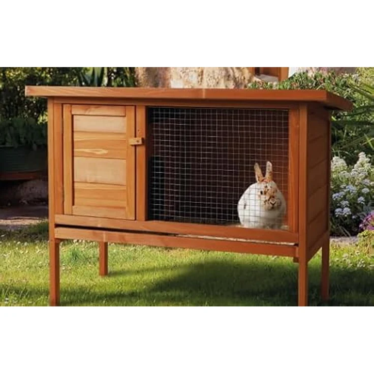 Fornord Mon Jardin Kaninchenstall mit Fuß aus Naturholz, 91 x 45 x 70 cm – Bild 3