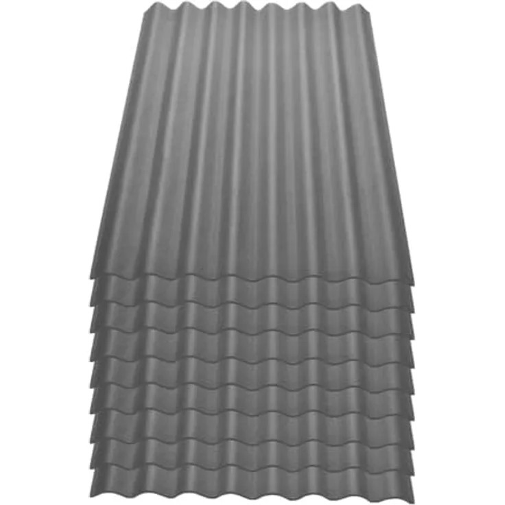 Onduline Easyline Dachplatte Wandplatte Bitumenwellplatten Wellplatte 9x0,76m² - grau