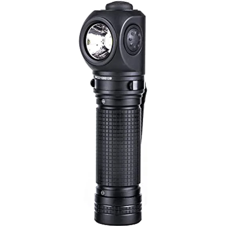 NEXTORCH P10 Mini LED Taschenlampe, 90 Grad rechtwinklig, 1400 Lumen, USB wiederaufladbar, rot, für Camping und Outdoor