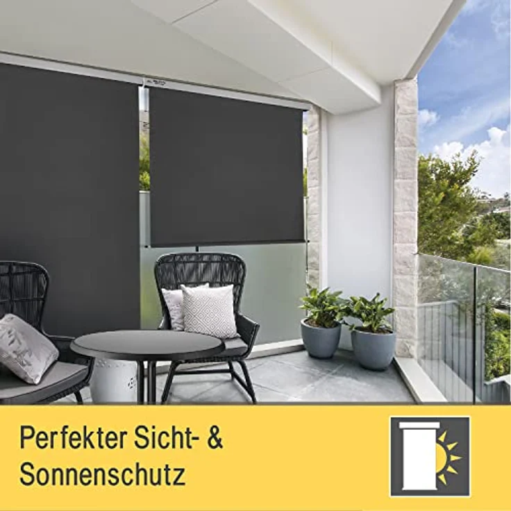 Sol Royal Senkrechtmarkise SolVision MS5 140x250 cm anthrazit – Bild 2