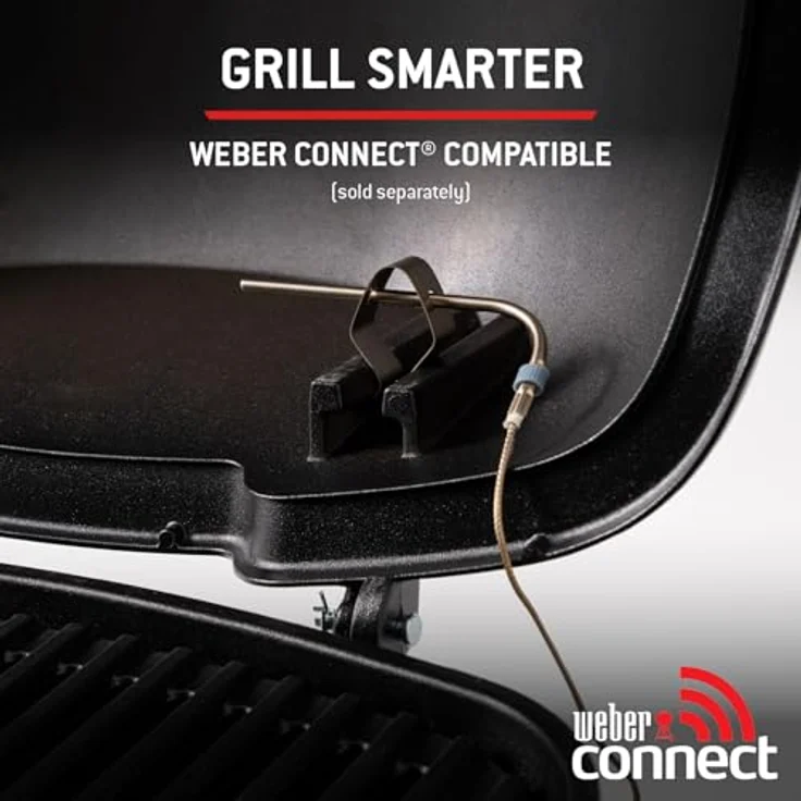 Weber Gasgrill Q1200N, kompakter Grill mit porzellanemailliertem Guss-Grillrost und Fettauffangschale, schwarz – Bild 10