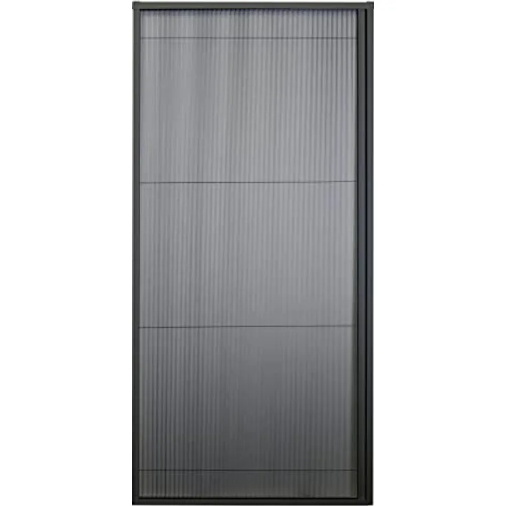 Nematek Fliegengitter Tür Plissee, 100x215 cm - Insektenschutz ohne Bohren in Anthrazit