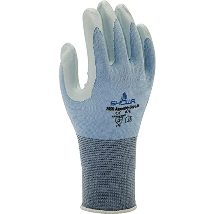 Showa 265 Assembly Grip Lite Feinstrickhandschuh Nylon mit Nitrilbeschichtung Größe 7 (1164) - Preisvergleich – Bild 2