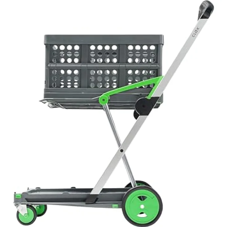 Clax Transportwagen, Klappmobil (60 kg), stabil aus Aluminium und Kunststoffen, praktisch zusammenklappbar
