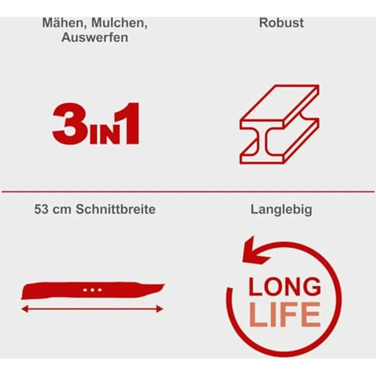 Scheppach Rasenmähermesser - 530 mm - 7911200627 – Bild 2