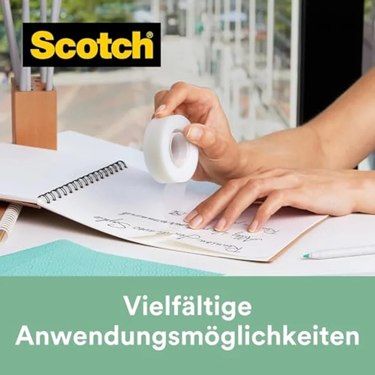 Scotch 900C38G3 Tischabroller, inklusive 3 Rollen Magic Klebeband, 19 mm x 33 m, schwarz - Preisvergleich – Bild 5