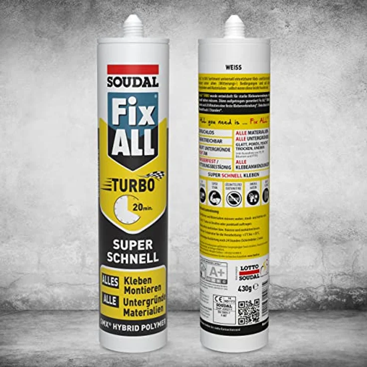 Soudal Fix ALL TURBO 290ml schnelle Verklebung - Preisvergleich – Bild 2