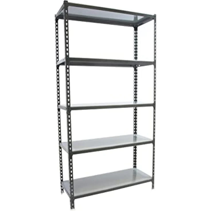 Simonrack Simonclick Metallregal Plus, Steckregal (H 200 x B 100 x T 40 cm, 5 Böden, Traglast 180 kg pro Boden, anthrazit) – Bild 1
