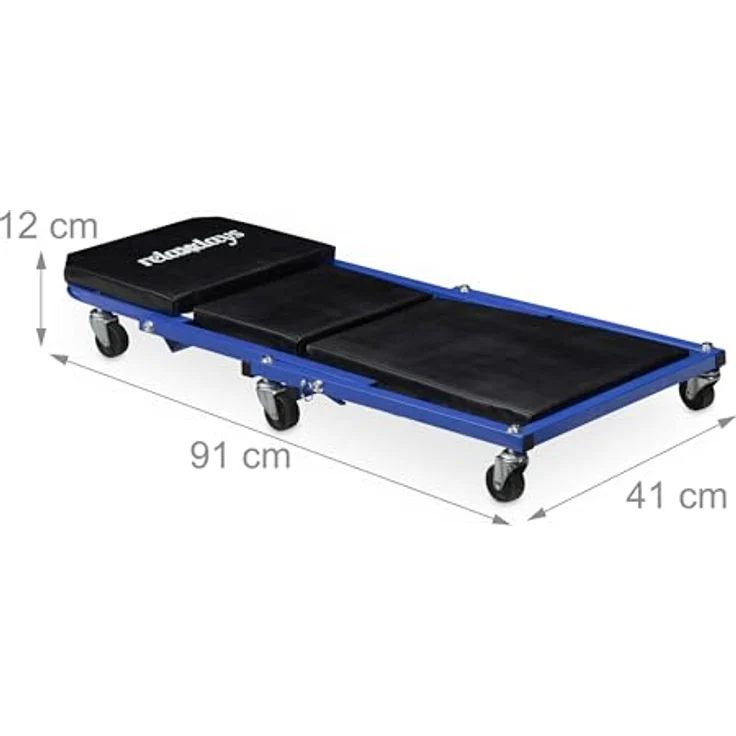 Relaxdays Werkstatt-Rollbrett, klappbar, Transportwagen bis 150 kg, ideal für Hobbybastler und Auto-Mechaniker – Bild 5