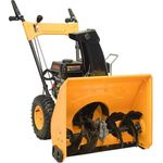 DOTMALL Benzin-Schneefräse 6,5 PS, 61cm Arbeitsbreite, Gelb und Schwarz, 11m Auswurfweite