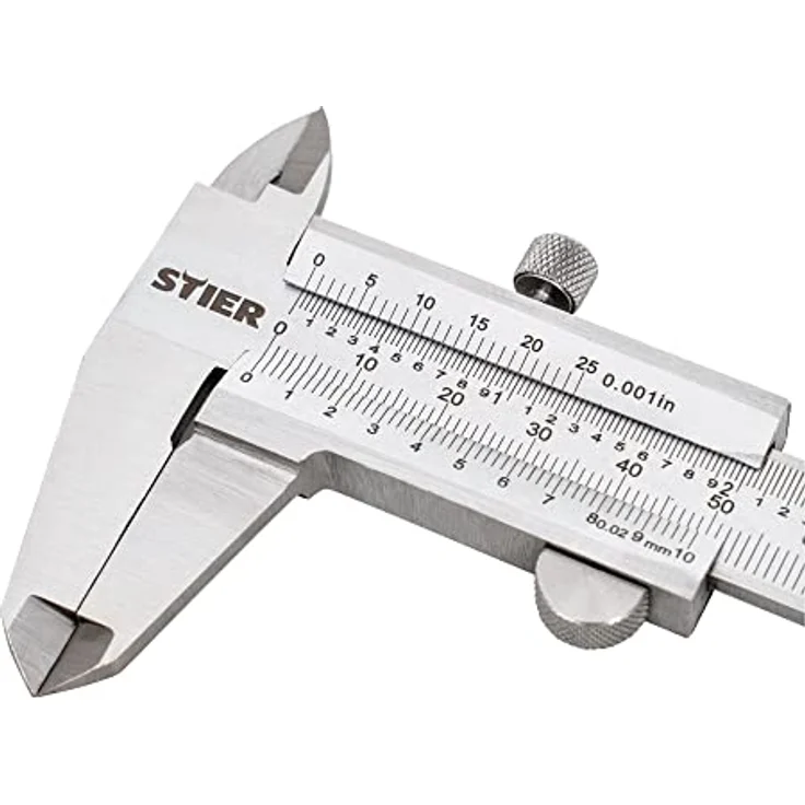 STIER Analoger Messschieber | Präzisionsmessschieber mit Feststellschraube, 150 mm, aus gehärtetem, rostfreiem Edelstahl – Bild 5
