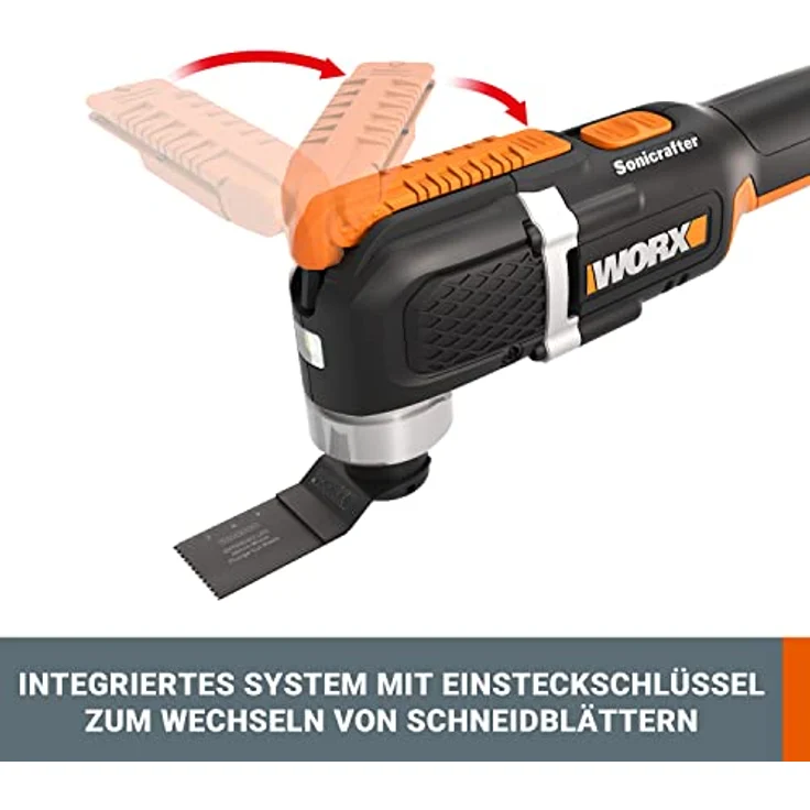 WORX WX696.9 Akku Multifunktionswerkzeug 20V Solo Sägen Schleifen Schneiden – Bild 2