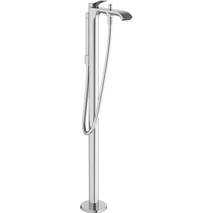 hansgrohe Vivenis Wannenarmatur, Einhebel-Wannenmischer mit Stabhandbrause und Air Power Technologie – Bild 1