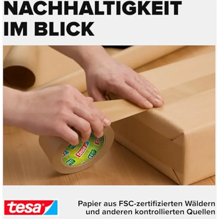 tesa Packband Papier, braun, 50m x 50mm, 3er Pack - Preisvergleich – Bild 6