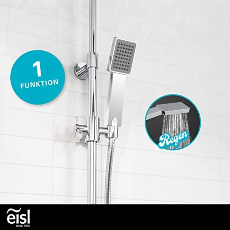Eisl Brausegarnitur Easy Refresh, Höhe 127 cm, Antikalknoppen und integrierte Wassersparfunktion – Bild 5