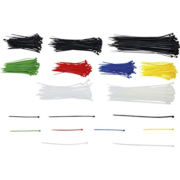 BGS Diy 80873 | Kabelbinder-Sortiment | 450-tlg. | farbig | 100 - 150 - 200 mm | Set | Nylon – Bild 2
