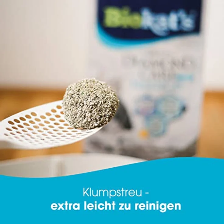 Biokat's Diamond Care MultiCat Fresh Katzenstreu mit Duft - Feine Klumpstreu aus Bentonit mit Aktivkohle speziell für Mehrkatzen-Haushalte - 1 Sack (1 x 8 L) – Bild 3