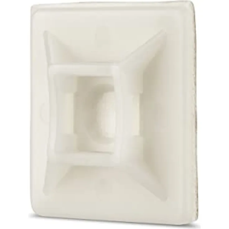 REV 0518284777 Kabelbinder, Befestigung, 50 Stück (28x28mm) max. 6mm Breite, weiss