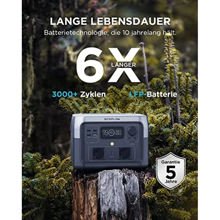 EcoFlow RIVER 2 MAX, Tragbare Powerstation mit 512Wh, XT60 Kabel 3.5M, LiFePO4, Schnellladung in 1 Stunde, LCD Display, App-Steuerung – Bild 4