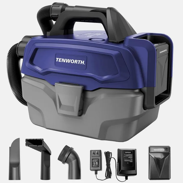 Diyarts Nass-Trocken-Akkusauger TMV053, 200W, Beutellos, 3-in-1Saugen, Blasen 200W, HEPA 99,97%, 5,2 kg leicht, Zubehör