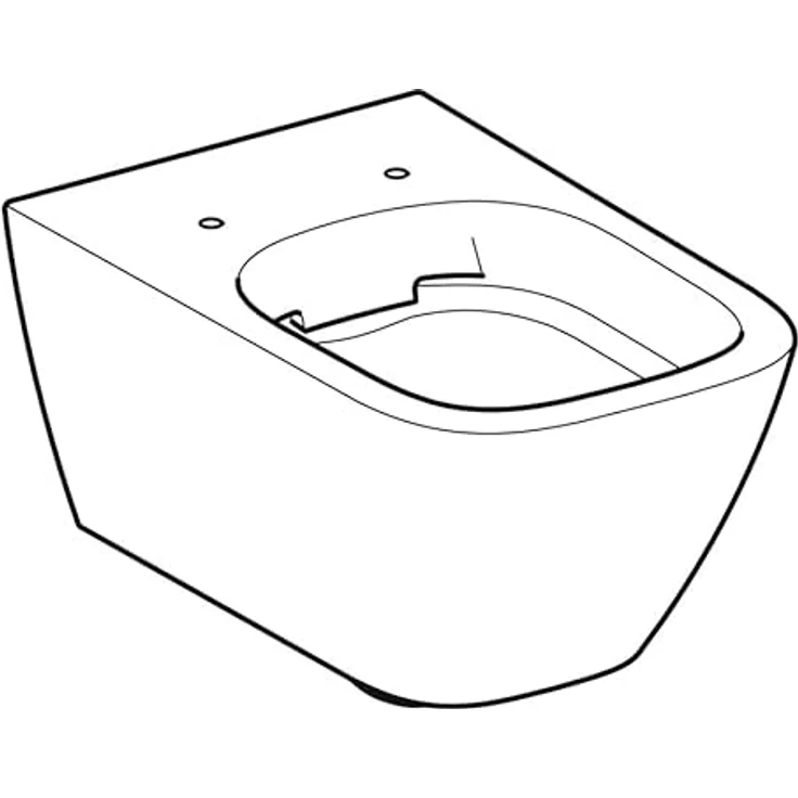 Geberit Smyle Square Wand-WC, spülrandlos mit schmutzabweisender Glasur, tiefspülend, waagerechter Abgang, weiß – Bild 6