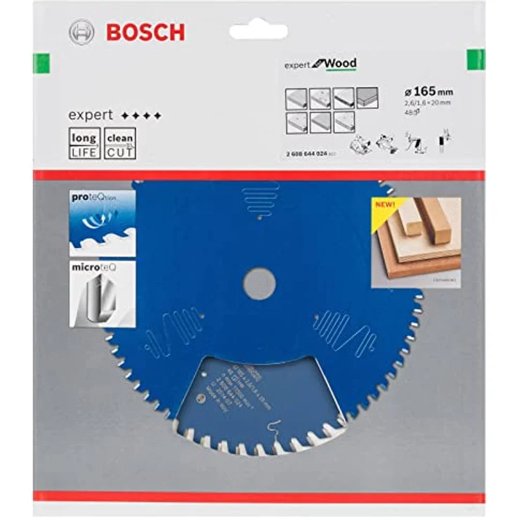 Bosch Professional Kreissägeblatt Expert für Wood (Holz, 165 x 20 x 2,6 mm, 48 Zähne, Zubehör Kreissäge) – Bild 4