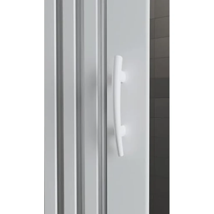 Forte Dusch-Falttür Rimini, 100x185 cm, Kunststoff, mit Faltsystem für großen Einstieg – Bild 5