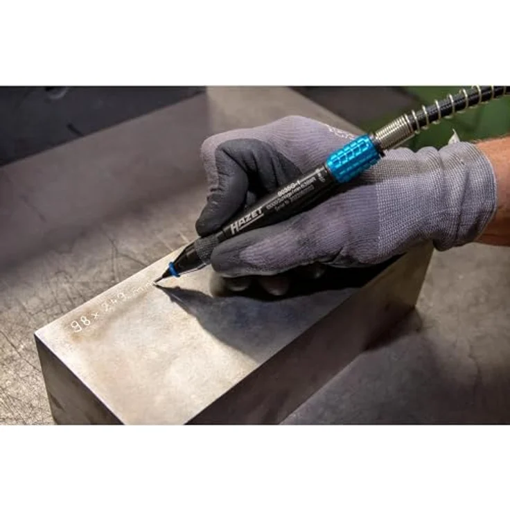Hazet 9035G-1 Druckluft-Gravierstift, robustes Metallgehäuse, schallgedämpft, präzise Kennzeichnung von Metall, Stein, Keramik und Kunststoff bis HRC55 – Bild 4